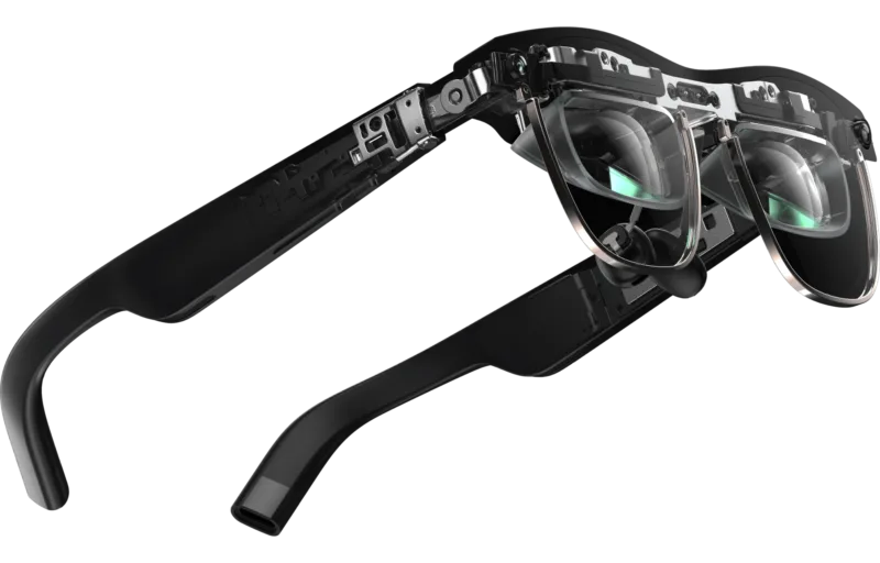 แว่น AR แว่นตา AR XREAL Air 2 Ultra ดีไซน์ทันสมัย กรอบบาง น้ำหนักเบา มีเลนส์โปร่งใสและขาแว่นที่มีพอร์ต USB-C ให้ภาพคมชัดระดับ 1080p ต่อตา มุมมอง 46 องศา เหมาะสำหรับการใช้งานด้านเกมและการเพิ่มประสิทธิภาพการทำงาน