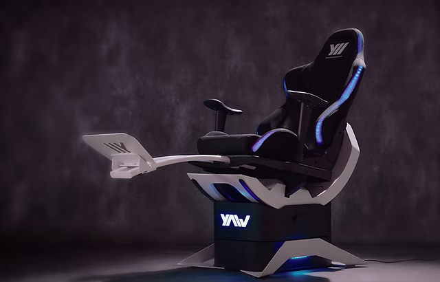 The Yaw2 VR motion simulator demonstrating Pitch and Roll movement in a racing simulation.