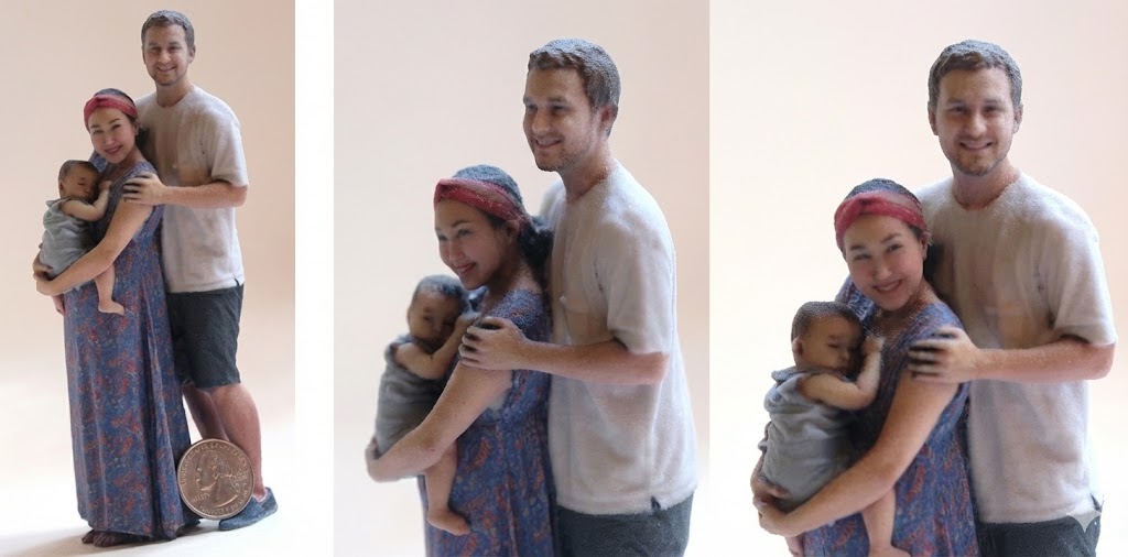 ตัวอย่างผลงานฟิกเกอร์ 3D Printed Selfie ที่พิมพ์ออกมาจากไฟล์สแกน 3 มิติและลงสีเสร็จสมบูรณ์